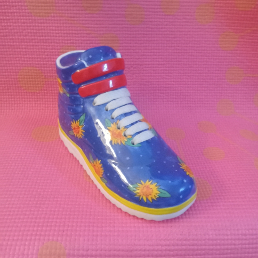 GANZ Multicolor Sunflower Ceramic Shoe Bank